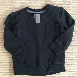 Toddler Quilted Crew Neck Sweatshirt - Cat & Jack Black 4T
